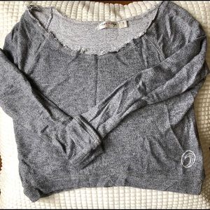 Off the Shoulder, Crop Jersey Sweat Shirt